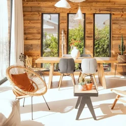 Fauteuil Ethnique Rotin Naturel ATOZZA