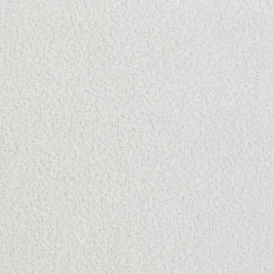 Fauteuil lounge 'NORVEGIA' en tissu bouclé blanc et métal noir