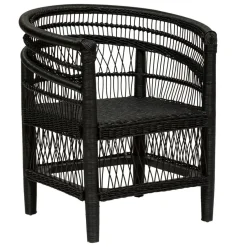 Fauteuil malawi noir MALEVIO