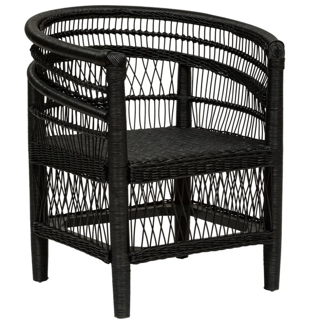 Fauteuil malawi noir MALEVIO