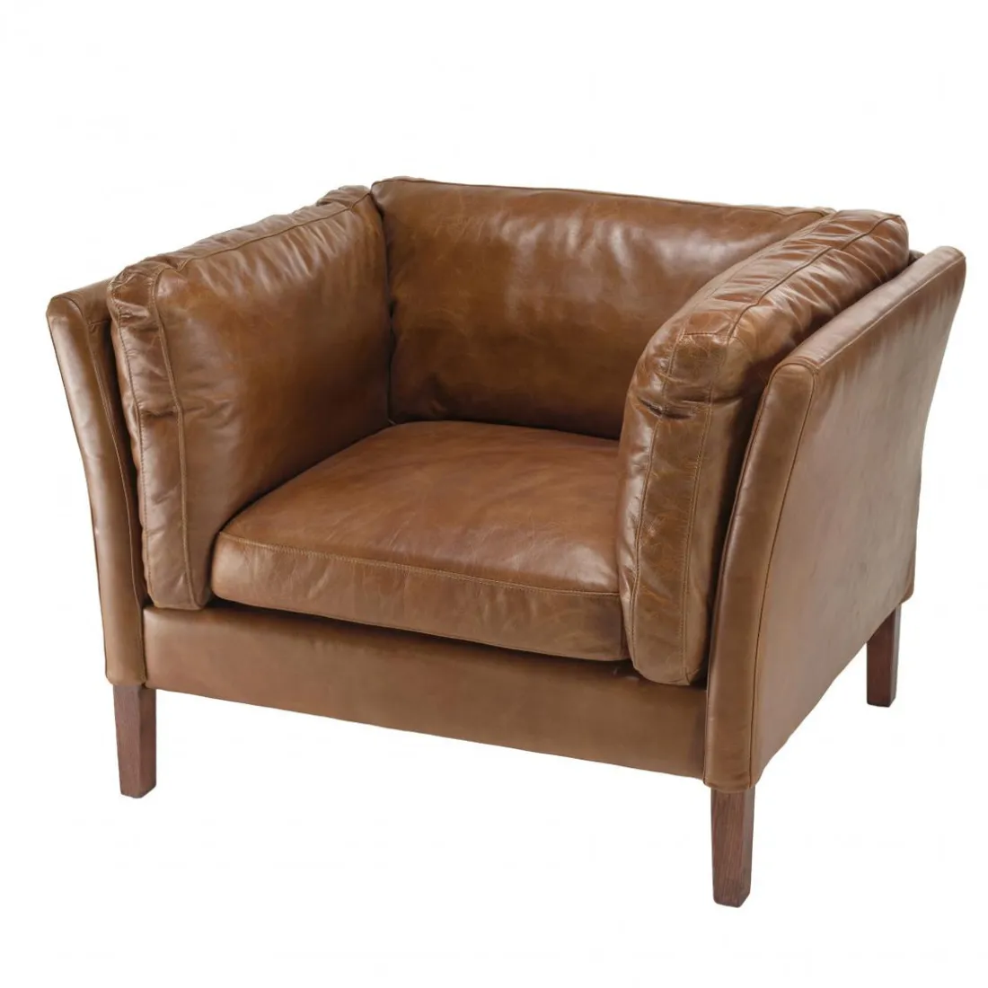 Fauteuil milano vintage cuir 1 place