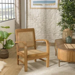 Fauteuil mindi et cannage DAK