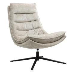 Fauteuil pivotant beige Brava