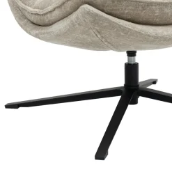 Fauteuil pivotant beige Brava