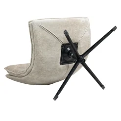 Fauteuil pivotant beige Brava