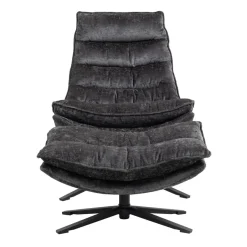 Fauteuil pivotant gris foncé Brava