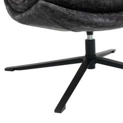 Fauteuil pivotant gris foncé Brava