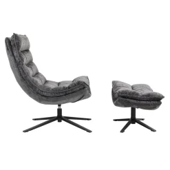 Fauteuil pivotant gris foncé Brava