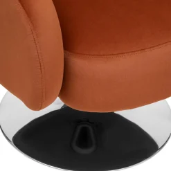 Fauteuil pivotant velours ambre EDITH