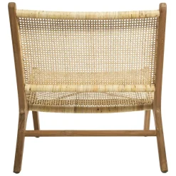 Fauteuil Rotin Timor Naturel Beige Lin