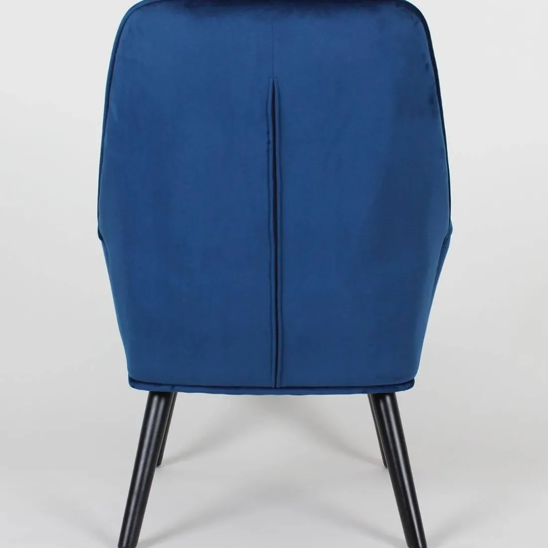 Fauteuil scandinave dossier haut Velours Bleu