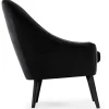 Fauteuil scandinave en velours noir