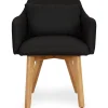 Fauteuil Scandinave Tissu Noir SENDAT