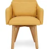 Fauteuil Scandinave Tissu Jaune SENDAT