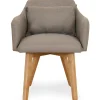 Fauteuil Scandinave Tissu taupe SENDAT