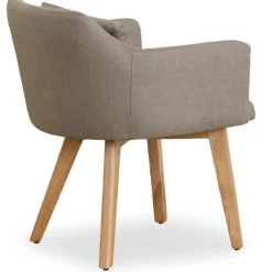 Fauteuil Scandinave Tissu taupe SENDAT