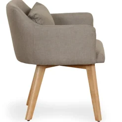 Fauteuil Scandinave Tissu taupe SENDAT