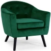 Fauteuil Scandinave Velours Vert OLAF