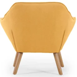 Fauteuil Scandinave ZENTAO Tissu Jaune