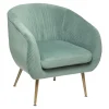 Fauteuil SOLARO En Velours Vert Jade