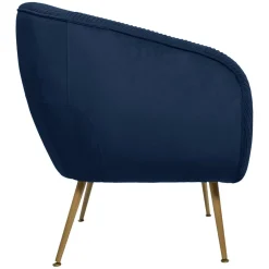 Fauteuil “Solaro” en velours bleu