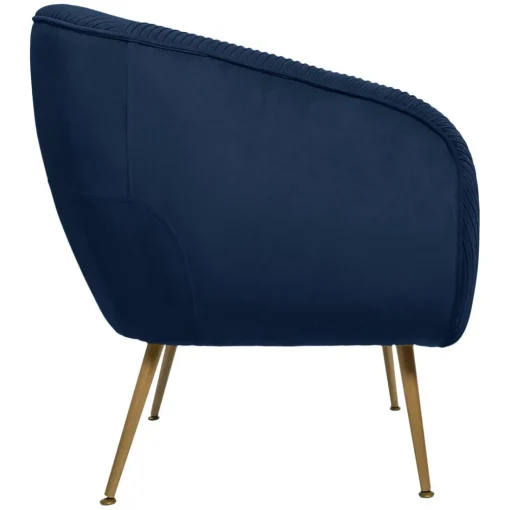 Fauteuil “Solaro” en velours bleu