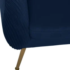 Fauteuil “Solaro” en velours bleu