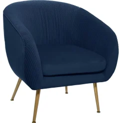 Fauteuil “Solaro” en velours bleu