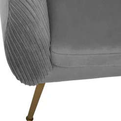 Fauteuil “Solaro” en velours gris