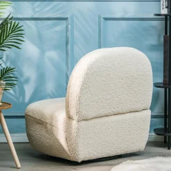 Fauteuil Swivel Pivotant Scandinave Design blanc