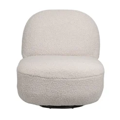 Fauteuil Swivel Pivotant Scandinave Design blanc