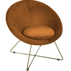 Fauteuil Velours Ambré P Gold Evan