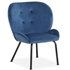 Fauteuil Velours Bleu