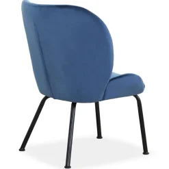 Fauteuil Velours Bleu