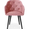 Fauteuil Velours Rose RIONE