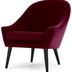 Fauteuil Velours Rouge KIRUNA
