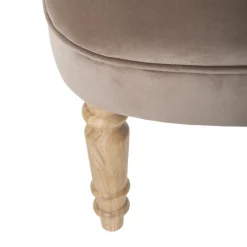 Fauteuil Velours Taupe