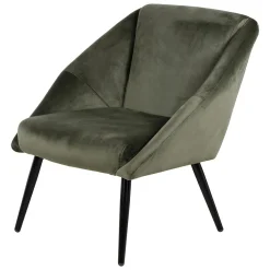 Fauteuil vert foncé velours