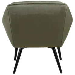 Fauteuil vert foncé velours