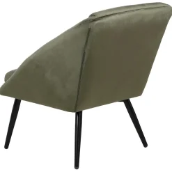Fauteuil vert foncé velours