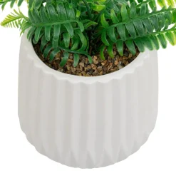 Fougère en Pot Céramique Blanc Paro