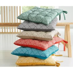 Galette de chaise capitonnée réversible Becquet - Vert