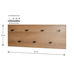 Garderobe murale 7 crochets métalliques