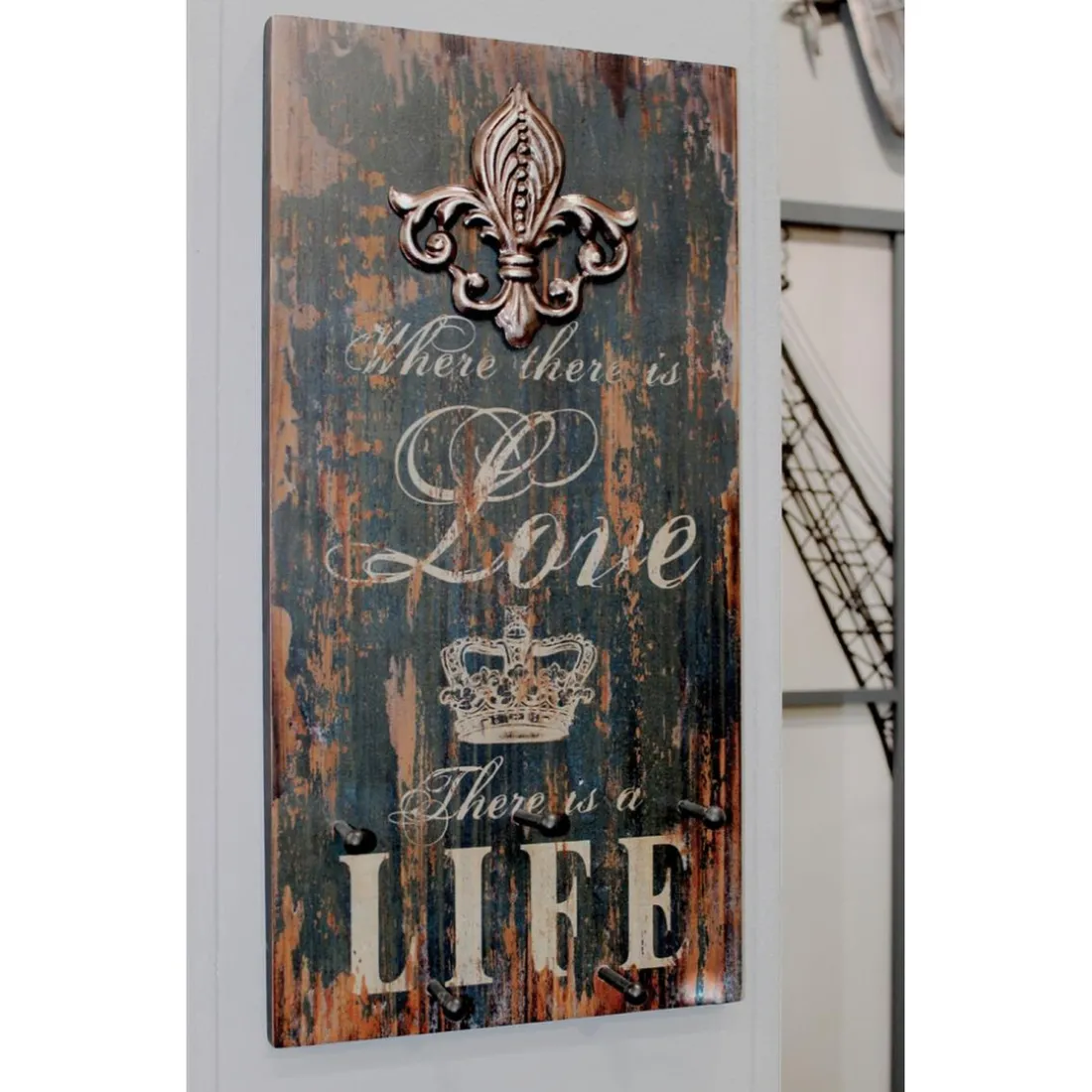 Garderobe murale 5 crochets Love Life