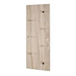 Garderobe murale 7 crochets métalliques noirs et chromés