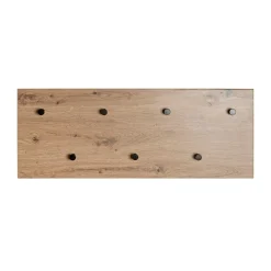 Garderobe murale 7 crochets noirs bois et métal