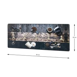 Garderobe murale 5 crochets inox à motif Café en MDF avec impression par Ultra Violet Noir