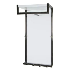 Garderobe murale 6 crochets et tringle Blanc