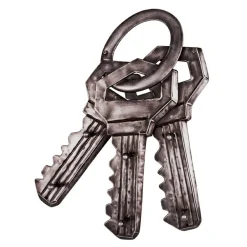 Garderobe murale Clés 6 crochets vintage