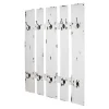 garderobe murale effet bois vieilli blanc 10 crochets
